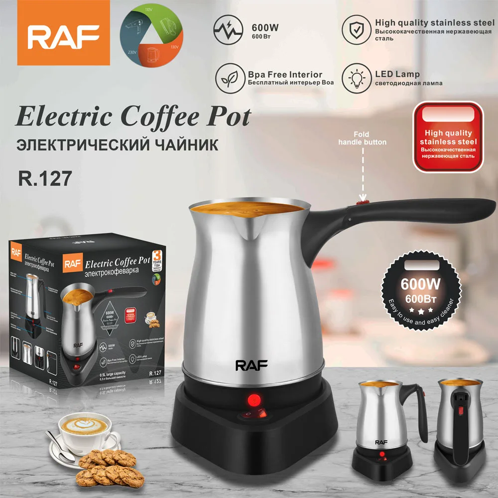 

Electric Turkish Coffee Maker, 500ML Large Capacity, 5Cup Capacity,Cool Touch Handle Ergonomic Anti Scald Handle,Stainless Steel