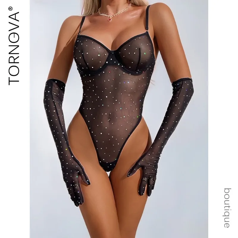 

Tornova сексуальное женское белье комбинезон для женщин новый стиль блестящий стиль для ночного клуба сексуальный сетчатый комбинезон с подтяжками для коррекции фигуры новый