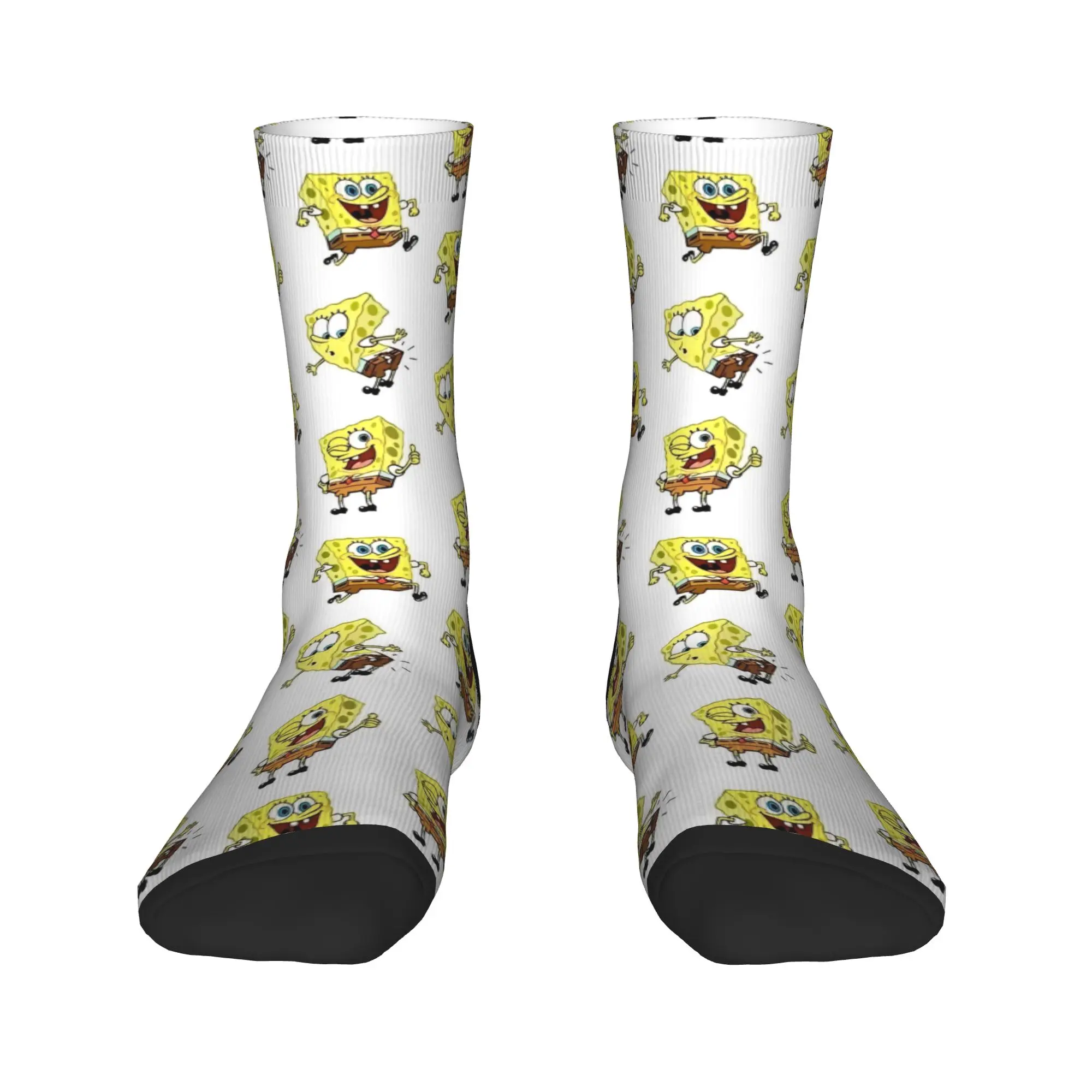 Spongebobs Socks  Vintage Stockings Adults Men Medium Soft Climbing Socks Autumn Design Anti Skid Socks