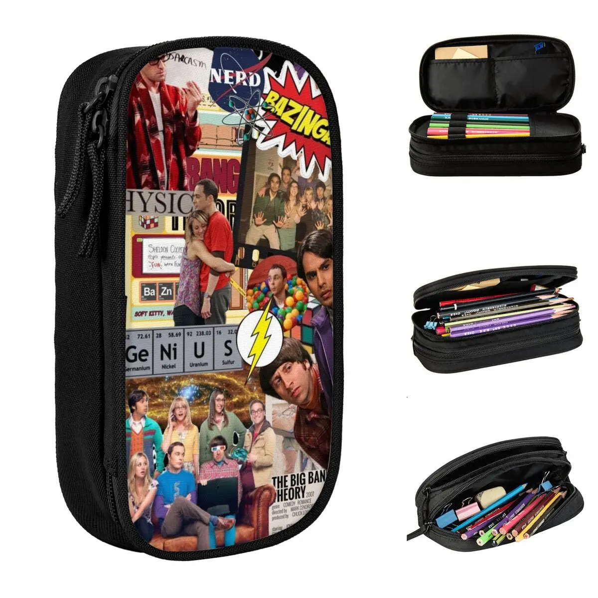 

The Bigs Bangs Theory Pen Box Double Layer Large-capacity Office Accessories Pen Case Perfect Gifts