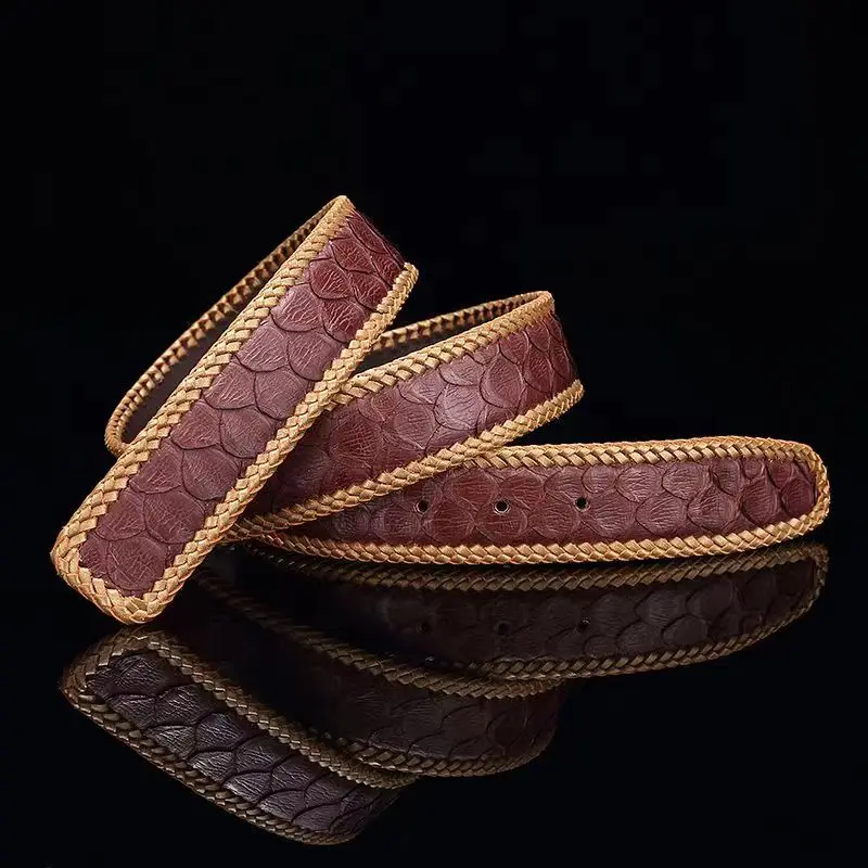 2023 men high quality genuine leather belt luxury designer belts men snake skin fashion Strap male for man PD004