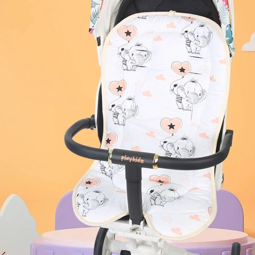 

Soft Baby Stroller Cushion Comfortable Breathable Baby Pram Seat Mat Car Seat Cartoon Printed Dining Chair Cotton Pad Kids