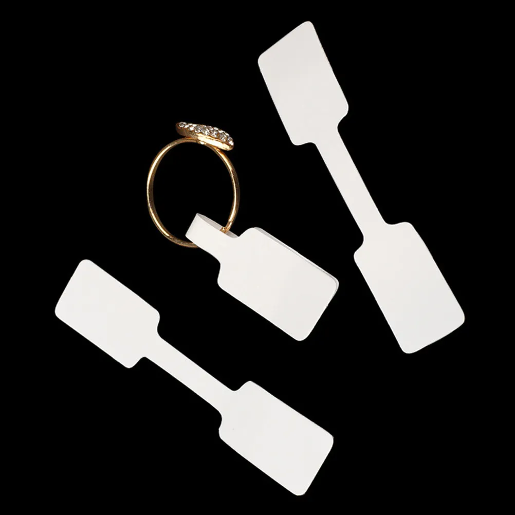 90Pcs Blank Jewelry Price Tags Paper for Rings Eyewear Display Customizable Labeling Office Home Retail Use