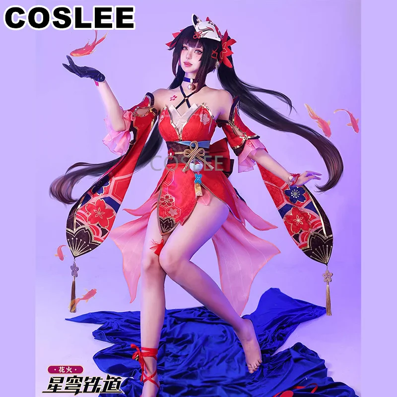 COSLEE Sparkle Cosplay Costume Honkai: Star Rail Huahuo Lovely Dress Uniform Game Suit Halloween Party Outfit Women RolePlay New