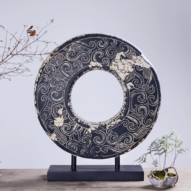 

Ornament porch Zen ancient style creative decoration antique tea room arrangement Bogu frame style decoration