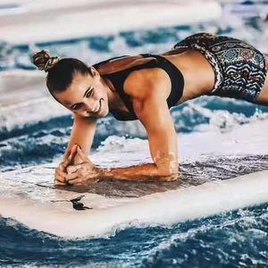 Factory Supply Inflatable Fitness Mat PVC Antislip Water Yoga Mat for Sport Taekwondo Gym