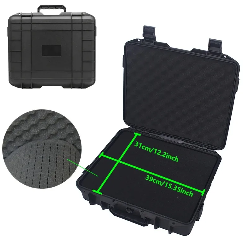 ハードケースボックス 安全保管ボックス ポータブルツールオーガナイザー ツールボックス 機器ケース スポンジ付き スーツケースツールキットケース