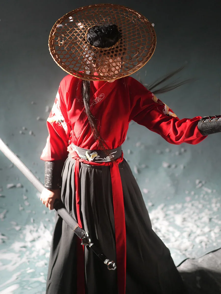 

Chinese Robe Ancient Knight Hanfu Kimono Swordsman Hanfu Traditional Vintage Ethnic Cosplay Dance Costume Men Women 2025 Hot