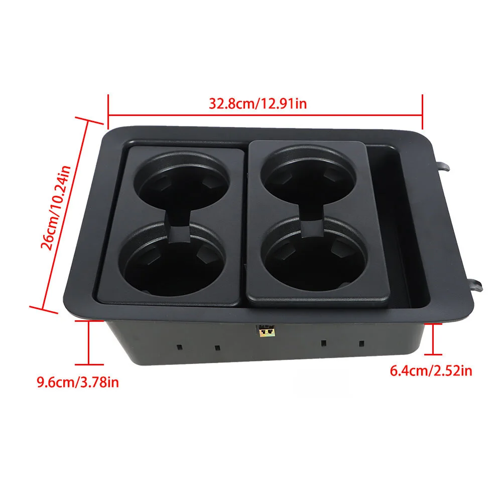 Drink Holder Truck Organizer Console Cup Holder High-strength Plastic Single Or Double Cup Option Additional Small-item Storage
