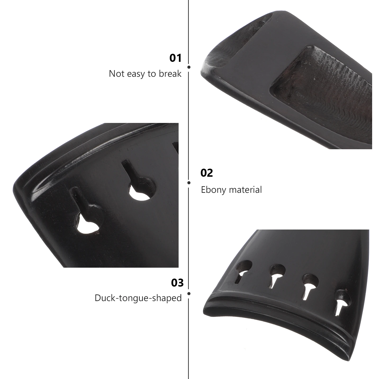 

Ebony Wooden String Board for Cello Strong Pull Strings Tailpiece Smooth Adjustment Cello Supply Pull Strings Board