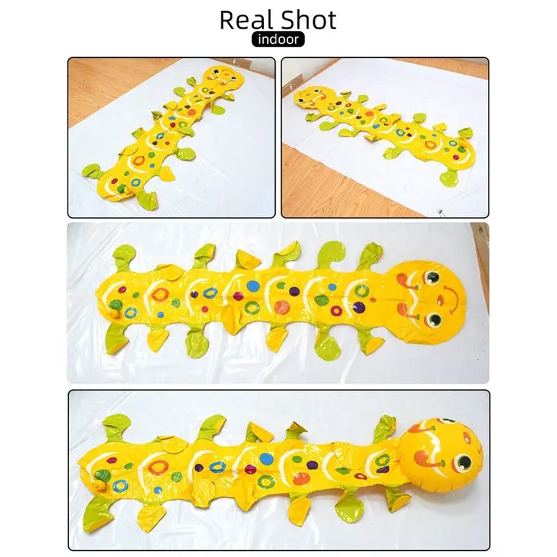 A69P-Caterpillar Inflatable Water Sprinkler Inflatable Water Caterpillar For Backyard Fun Outdoor Summer For Garden Pool