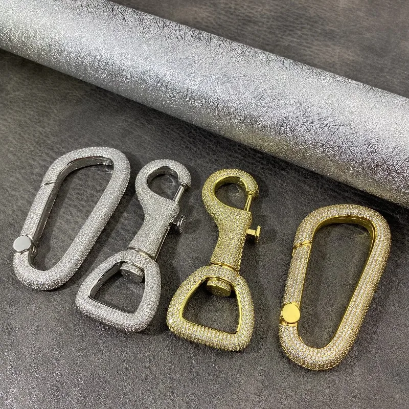 Large Metal Snap-Closure Carabiners Keyring