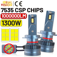 K5C H3 880 881 LED Headlights 1300W 1000000LM H4 H11 H27 H1 H8 HB3 9005 7535 CSP HB4 9006 9012 HIR2 H9 6500K Car Lights 12V 24V