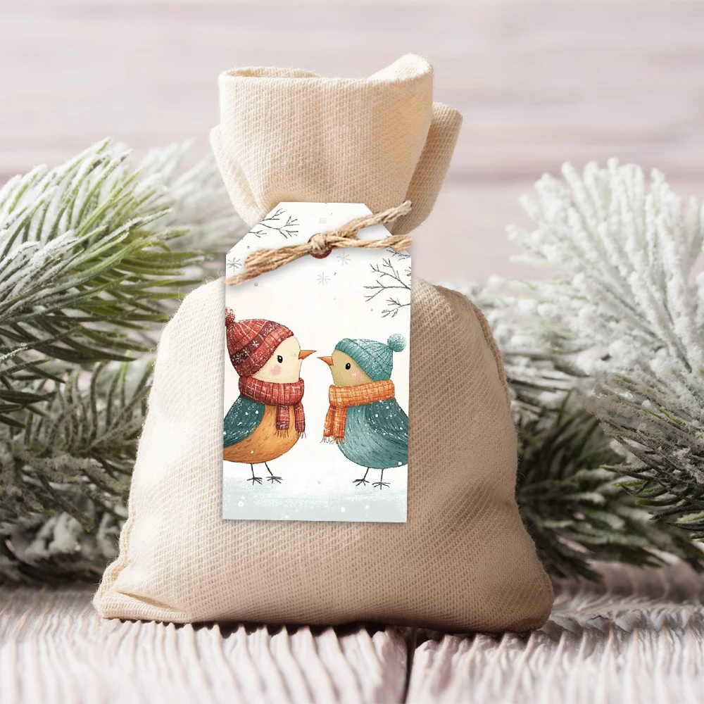 40 Stück, lustige Weihnachtsanhänger, Hängeanhänger, Geschenkanhänger, Partydekorationen, Heimwerken, Urlaubsdekoration, Partykarten, Ornamente, Juteseil