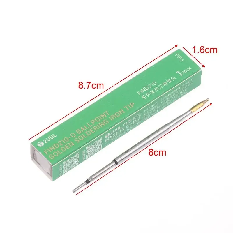 018 020 002 مجموعة لحام 2UUL FIND C210 O BallPoint رئيس مطلية بالذهب سبيكة لحام نصائح للهواتف الإلكترونية بغا طقم تصليح وحدة المعالجة المركزية #5