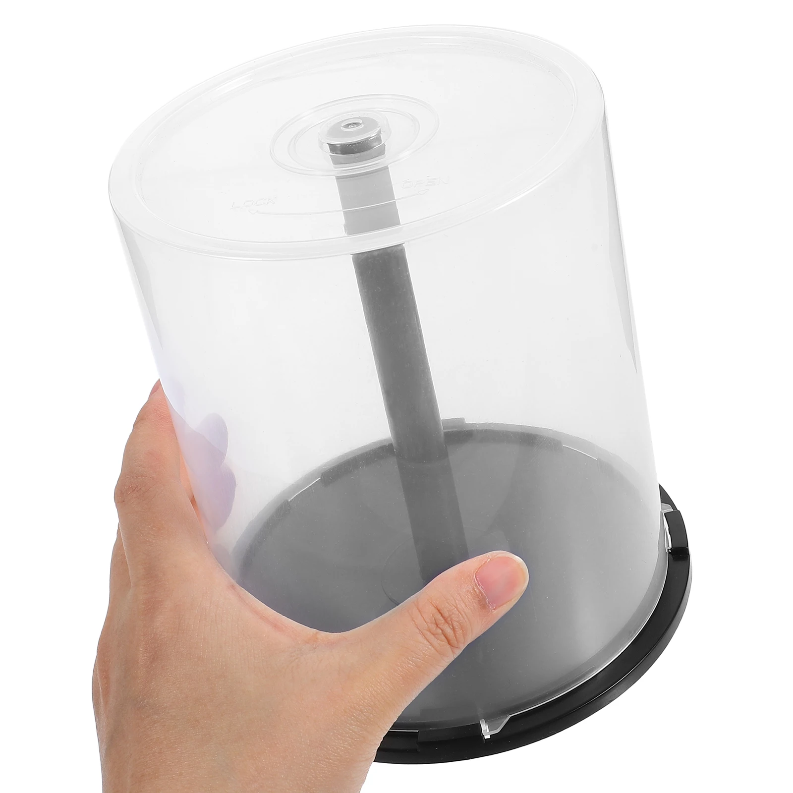 1pc CD DVD Storage Container Holder Bin Rack Unit Bucket ganizer Transparent PPMaterial Desktop Bookshelf Use