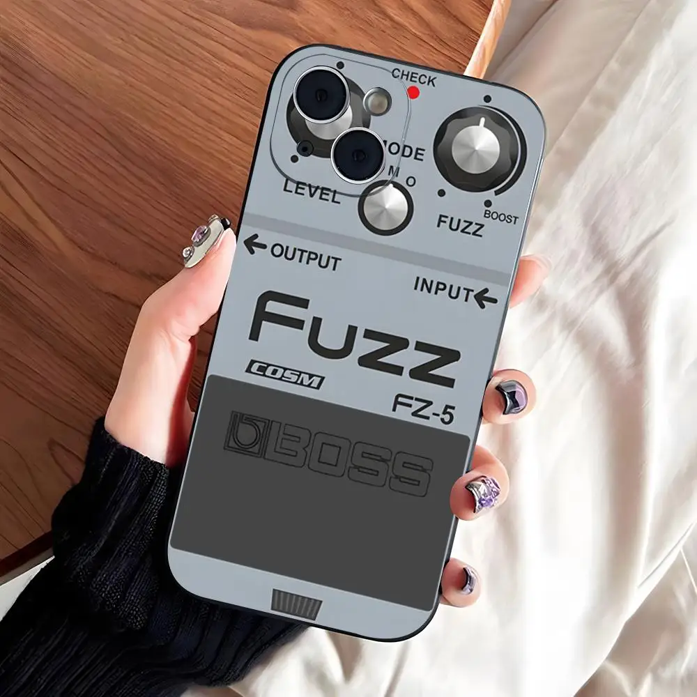 Retro Gitarrenpedal Handyhülle für iPhone 17 16 15 11 12 14 13 Pro Max Mini XS X XR 7 Plus 17E Stoßfeste Silikonhülle Fundas – Detail 3