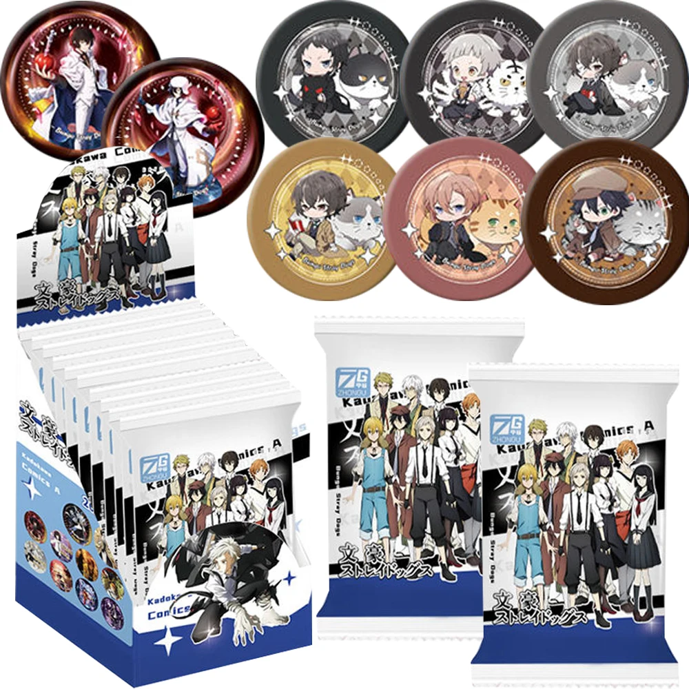 

Bungo Stray Dogs Anime Badge Dazai Osamu Nakajima Atsushi Backpack Hat Cosplay Round Brooch Accessories Decoration Toys Gifts