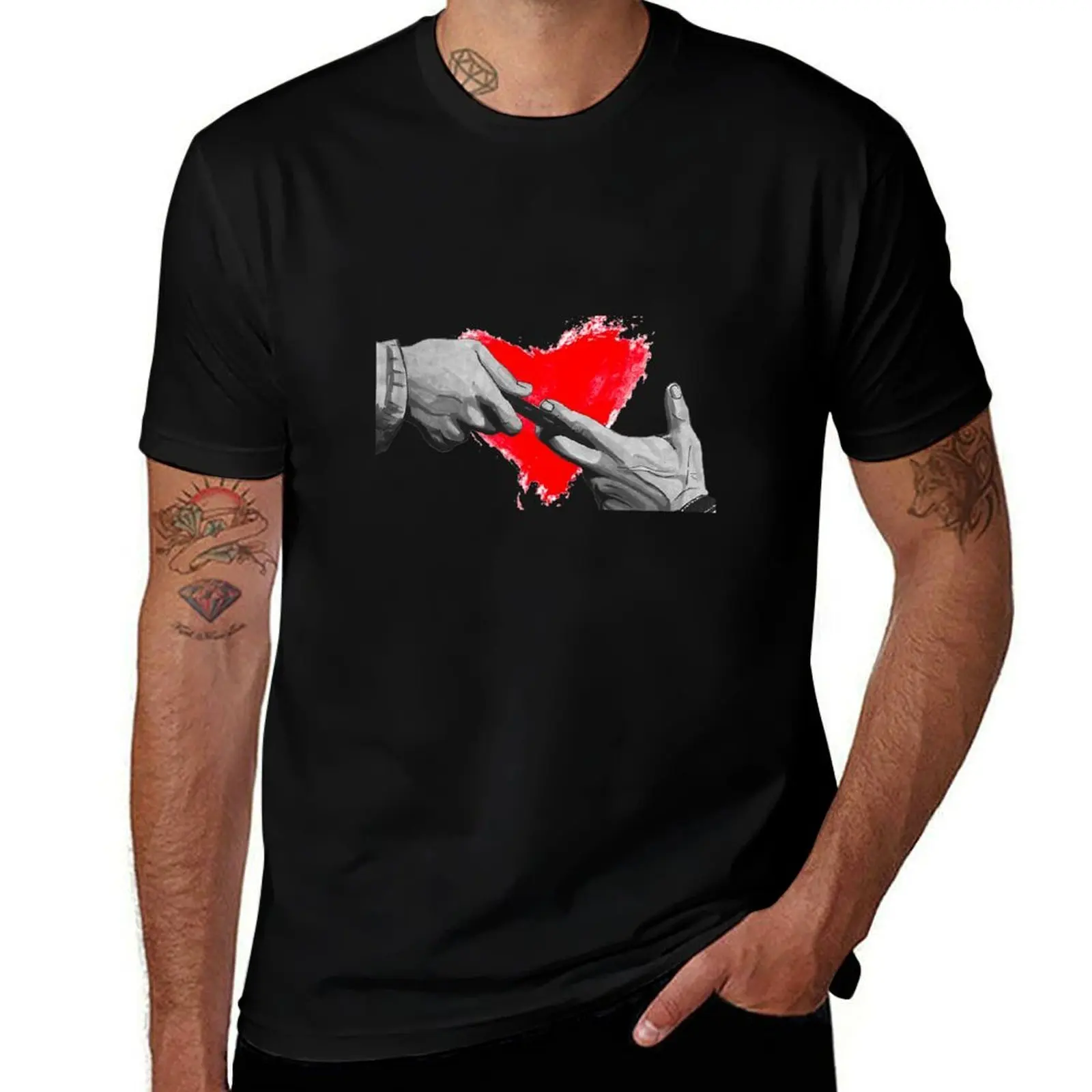 

destiel mixtape heart T-Shirt cotton tshirt 100% t shirt man casual men t shirt cotton 100% T-shirt