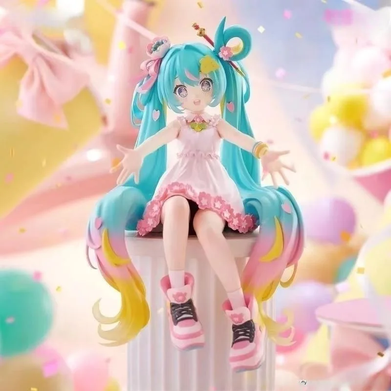 In Stock 100% Original FuRyu Noodle Stopper Hatsune Miku 10th Anniversary Anime Collectible Figure Desktop Home Decoration Gifts