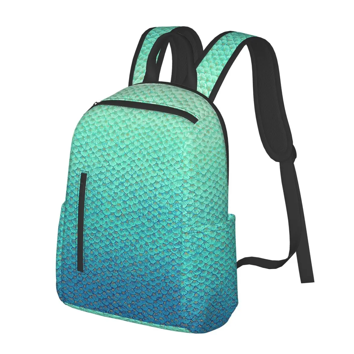 

Mermaid Fish Scale Student Backpack School Bag Hiking Travel Daypack for Men Women Fashion Bookbag Shoulder Bags