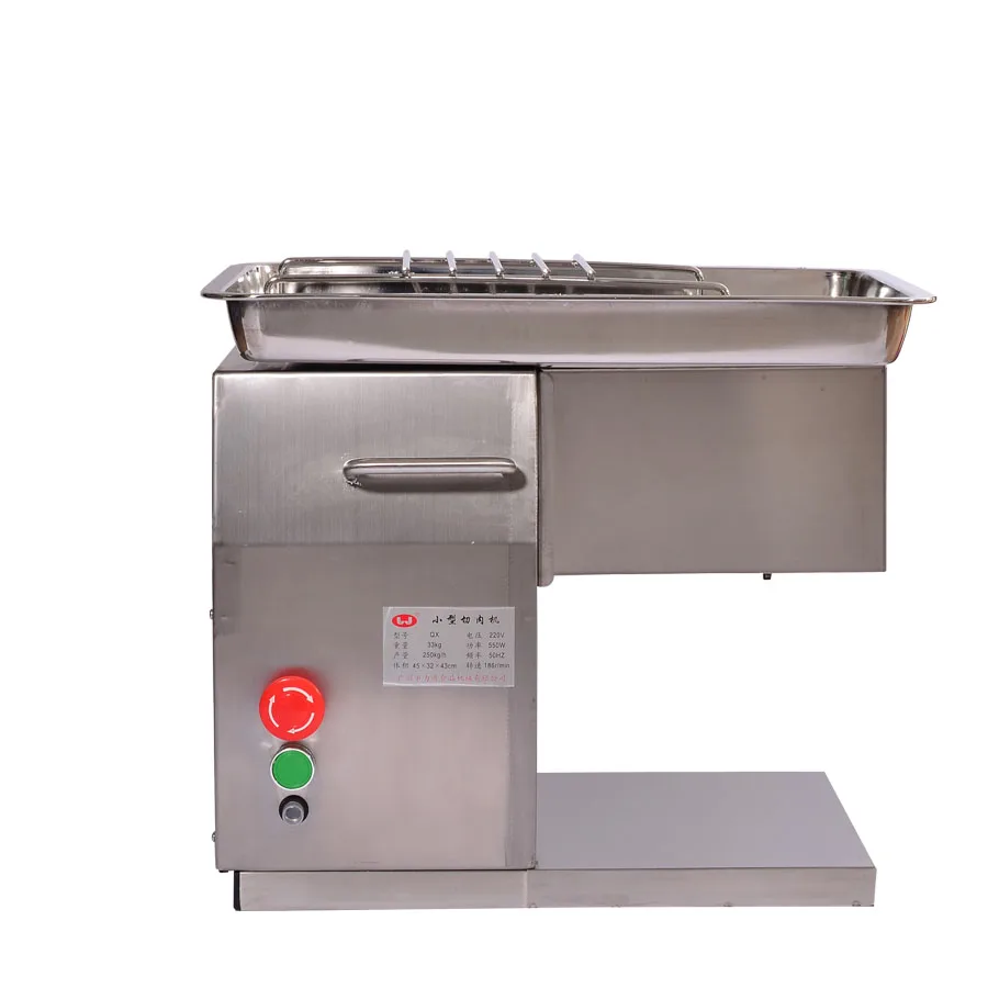 1PC 220V QX Stainless Steel Meat Slicer/Cutter Desktop Type Meat Cutter Meat Cutting Machine