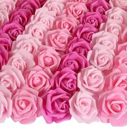 10/20Pcs Rose Artificial Flowers Heads Foam Fake Flower for Home Room Dceor Wedding Decoration Party Craft Wreath Gift Accessory
