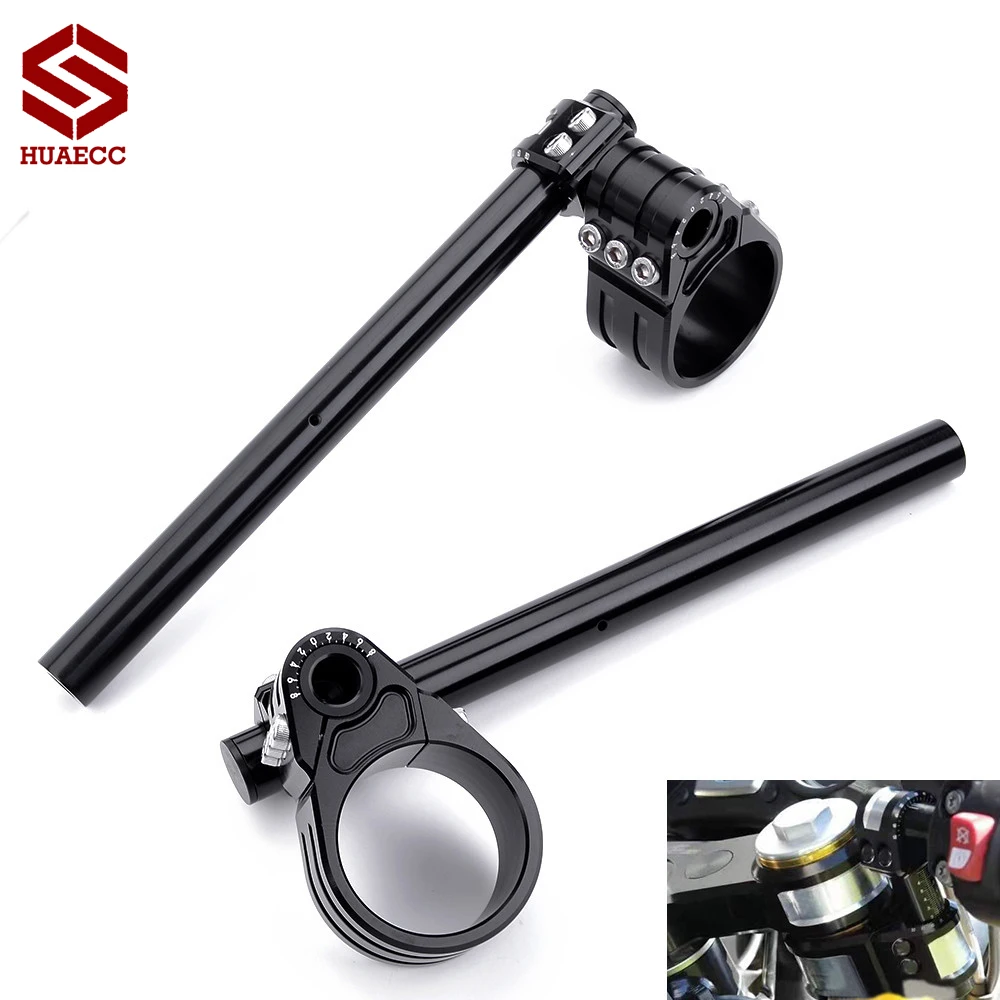 JAER Motorcycle Handlebar for BMW R NINE T 2014-2019 Adjustable CNC 55mm Clip On Ons Fork Handlebars Handle Bar