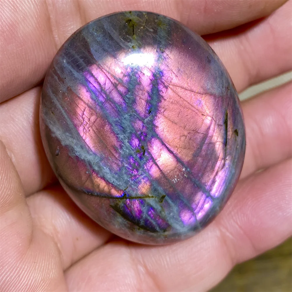 Labradorite Palm Purple Light Natural Stone Crystals Healing Wicca Wichcraft Meditation Minerals Ornaments Home Decoration