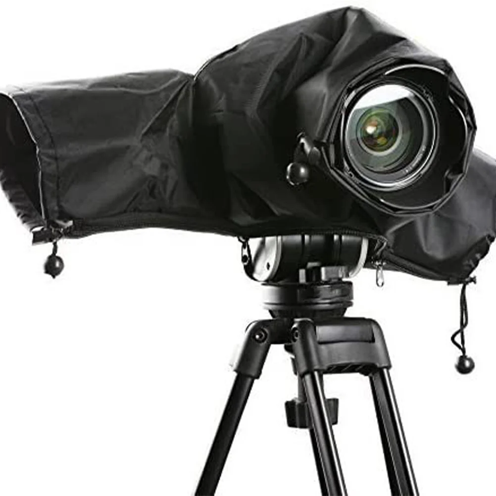 

1pc Camera Rain Cover Waterproof Dust-Proof Outdoor Protector For Dslr Lens Adjustable Hand Sleeves Tripod Compatible Accessory
