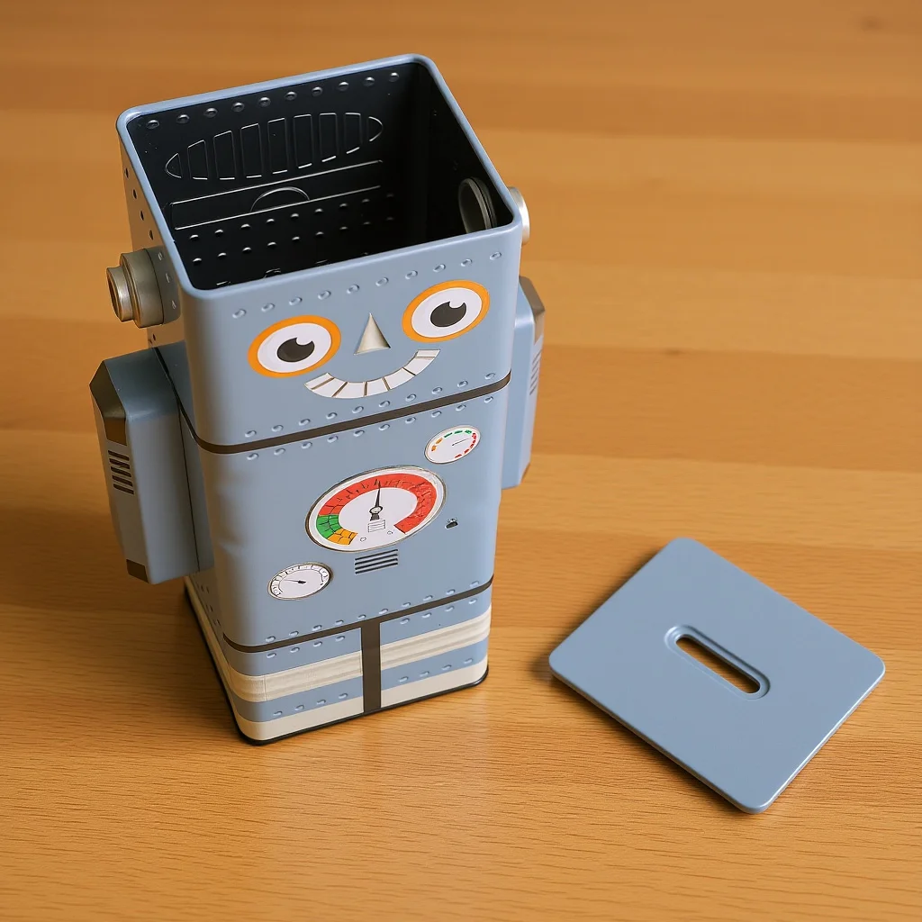 

Adorable Robot Piggy Bank for Children Safe Smooth Finish Coin Bank for Home School Travel Use Kids Piggy Banks