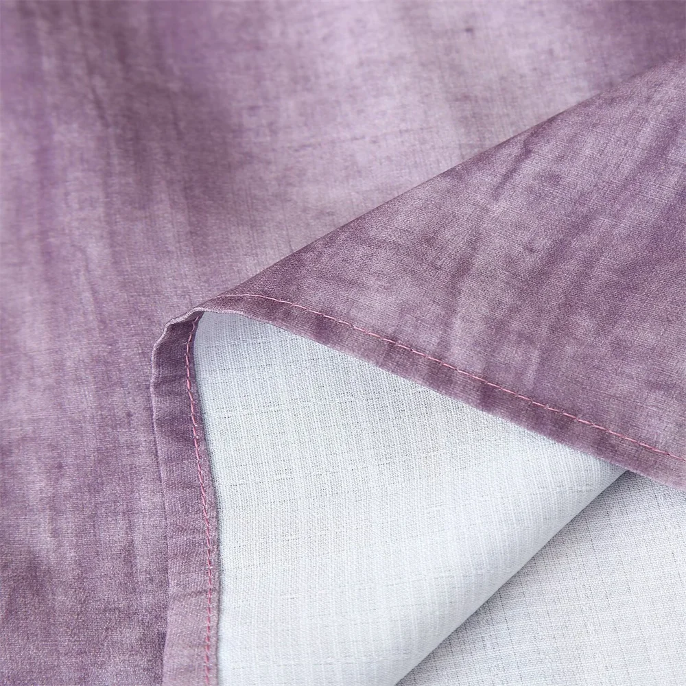 유럽과 미국 스타일의 여성 의류 새로운 패션 리넨 타이 염색 긴팔 루즈 드레스