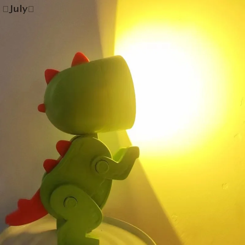 Mini dinossauro luz noturna bateria magnética dobrável noite lâmpada quarto mesa de cabeceira ornamentos brinquedos das crianças led luzes da noite