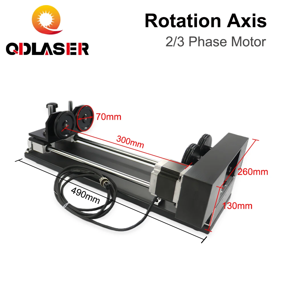 QDLASER Laser rotary engraving accessories Stepper motors with rollers for Co2 Laser Engraving and Cutting Machine Model A