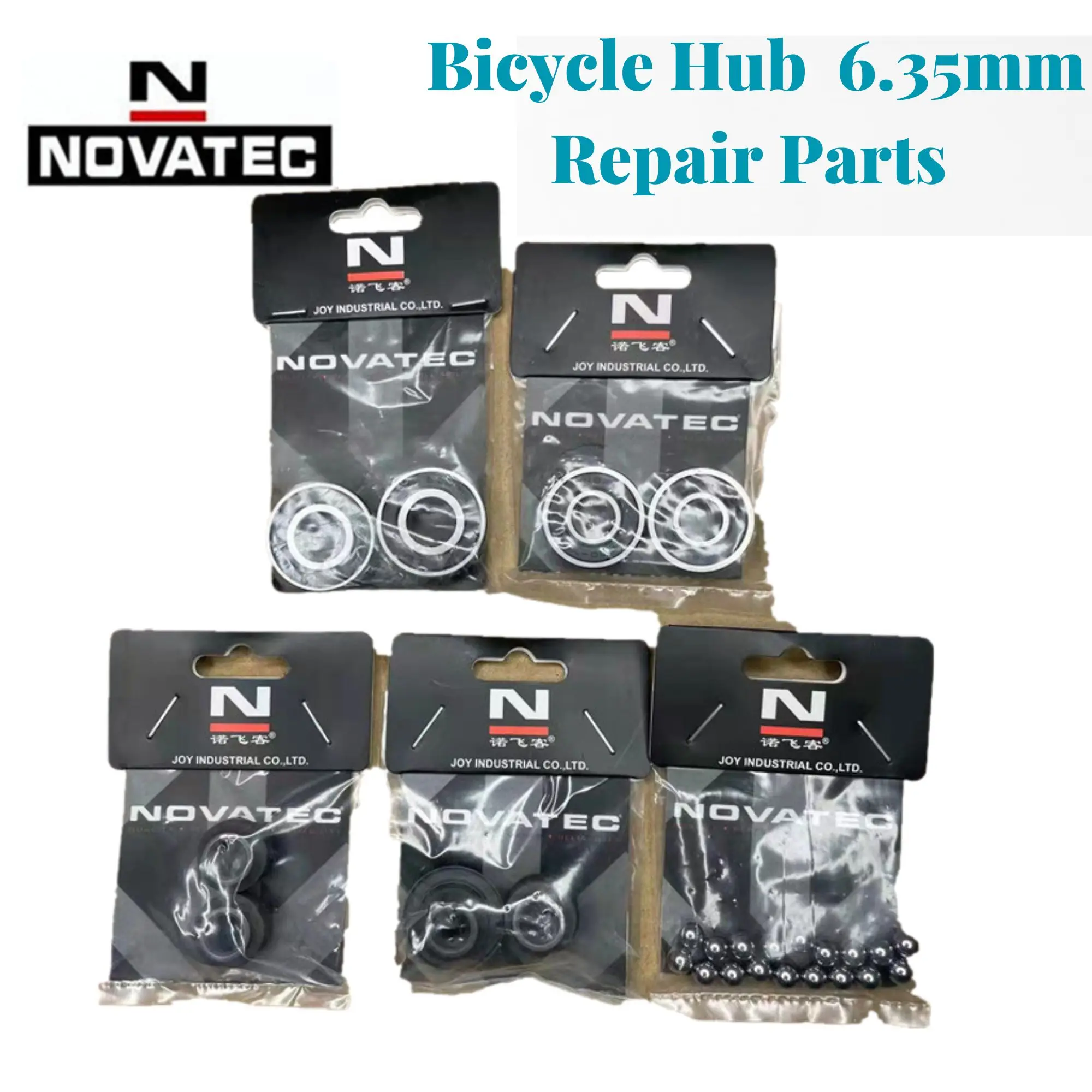 NOVATEC Bicycle Hub  6.35mm Repair Parts Steel Ball for MTB Mountain Bike Front and Rear Gears with Pelin Bearings Cycling Parts