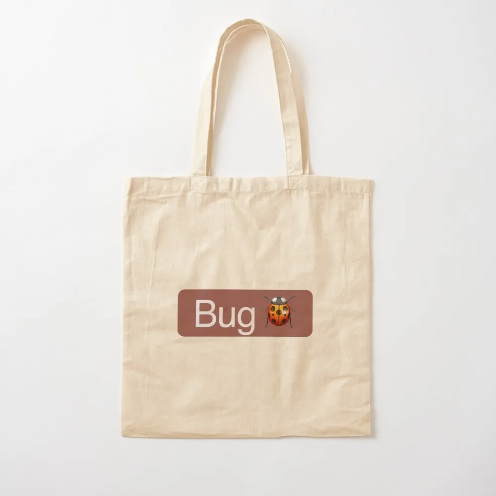 Bug' Status Tag with ladybug icon (dark mode) Tote Bag the tote bag Woman shopper bag bags luxury women