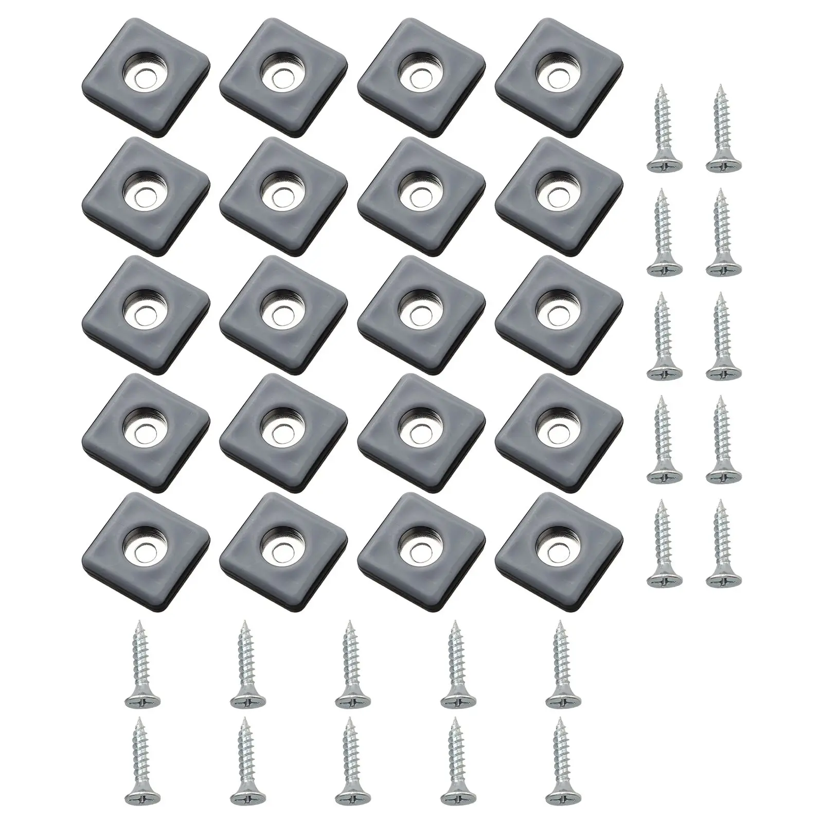 20pcs Furniture Leg Sliders Pads Chair Pads Furniture Movers Sliders Gliders With Screws Table Felt Pad Seat Floor Protectors