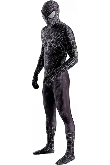 Venom Symbiote SpidSuffolk Smile Hero Cosplay Costume, Halloween Full Drum Suit, Zentai Second Skin Party Jumpsuit, Adultes et Enfants