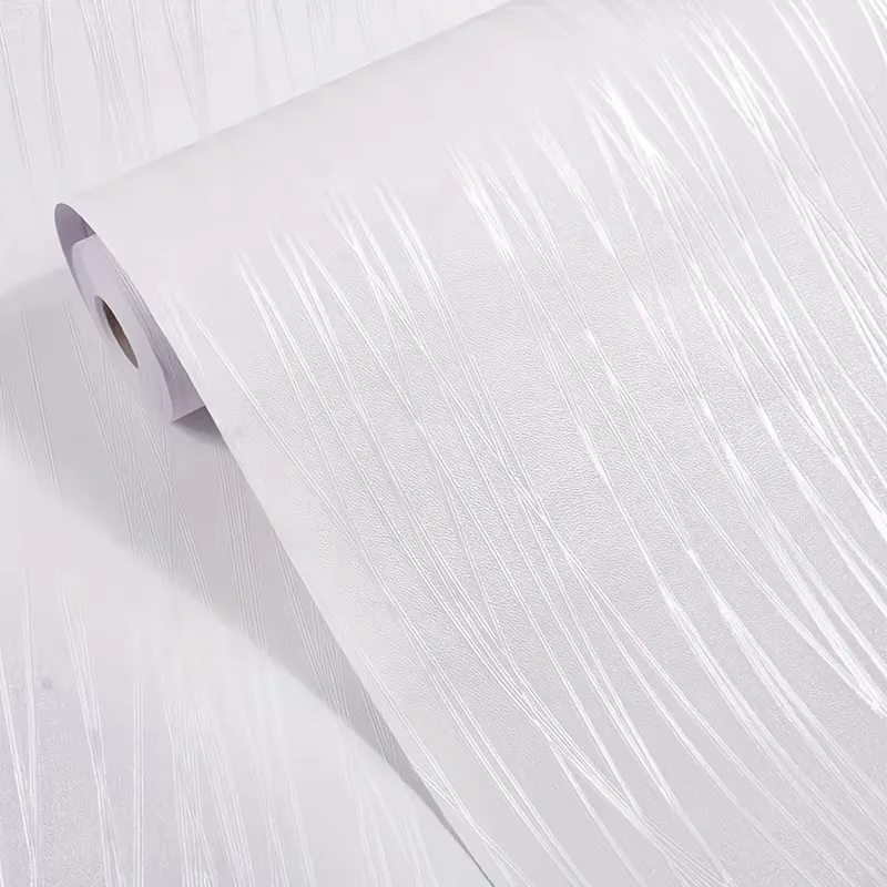 Waterproof embossed pattern wallpaper white vinyl self-adhesive paper wall furniture living room touch paper home decoration