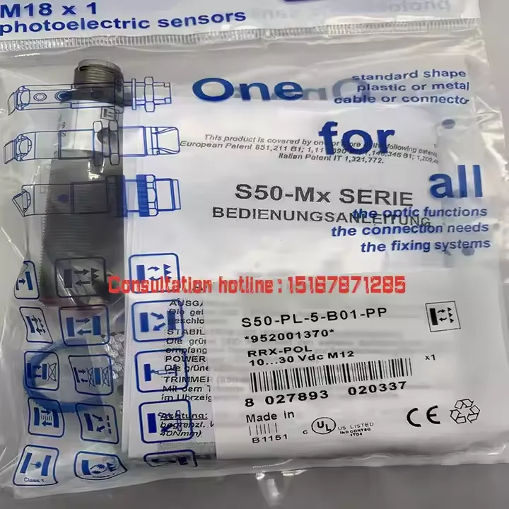 

In stock S50-PL-5-B01-PP Inductive sensors One year warranty