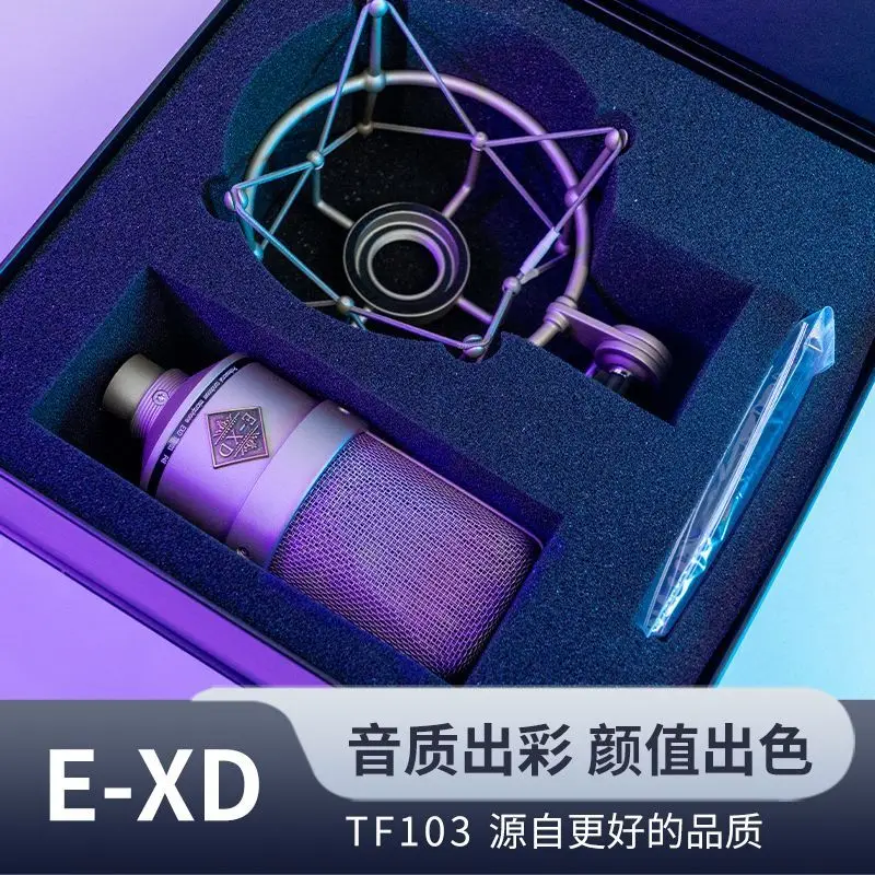 

EXD-TF103 специальное потоковое оборудование в прямом эфире, полный набор микрофонов, микрофон для пения и записи мобильного хост-компьютера