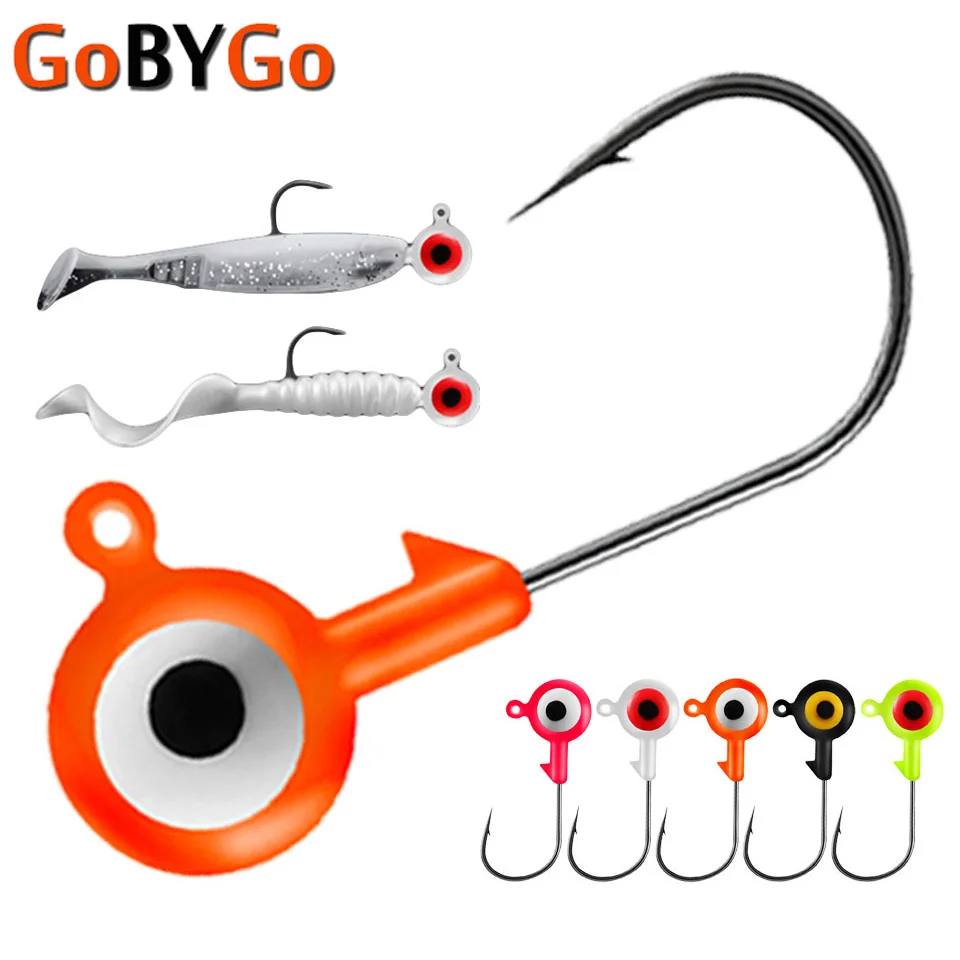 5Pcs/Lot 3.5G/1.75G Ned Rig Jig Head With Sharp Barbed Hook Fixture Powerful Jig Head Hooks Suit For Soft Worm Bait