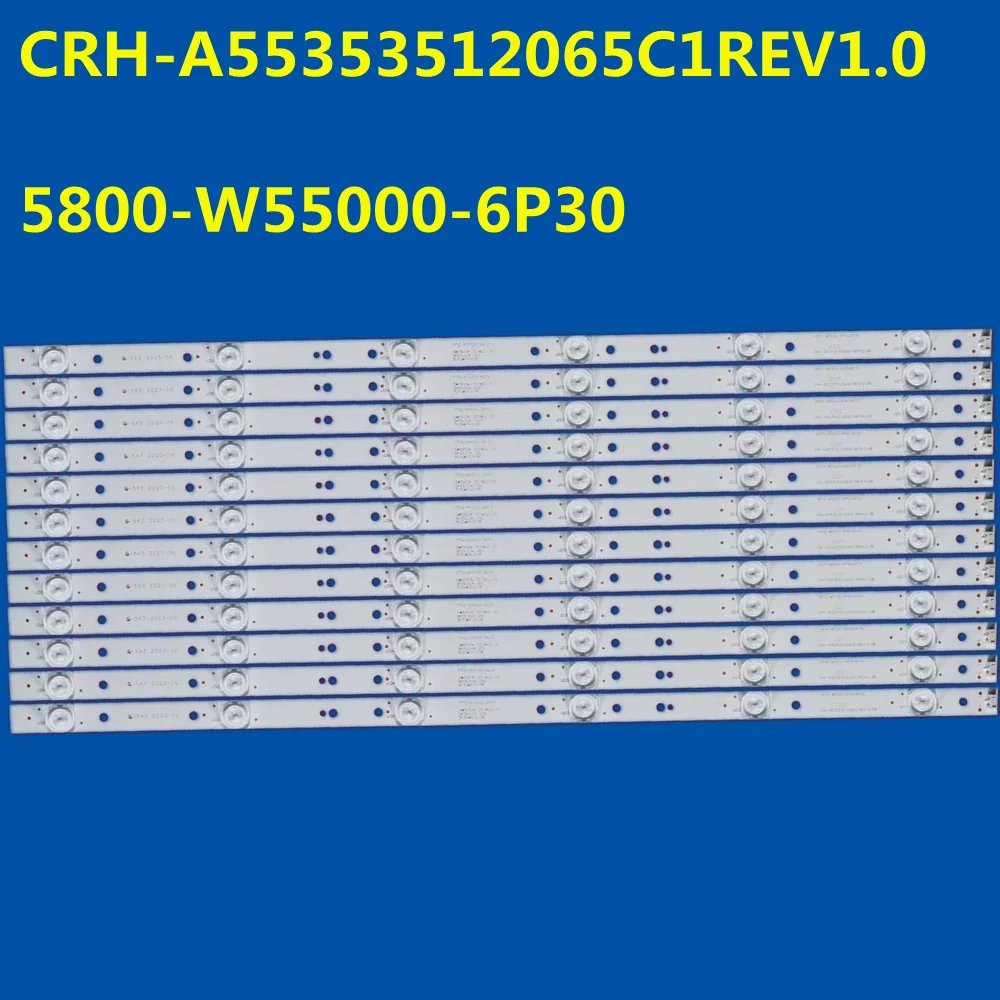 12PCS LED Strip For CRH-A55353512065C1REV1.0  5800-W55000-6P30 APT-LB15088 55F5A55F6 TH-55DX500C TH-55DX680C TH-55DX880C
