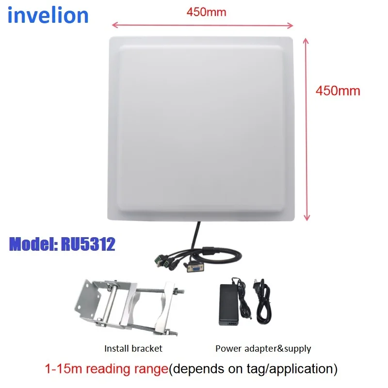 Opposite Direction 10-15M Long Distance Parking Control Enter/Exit UHF RFID Card Reader Antenna For Vehicle Control Attendance