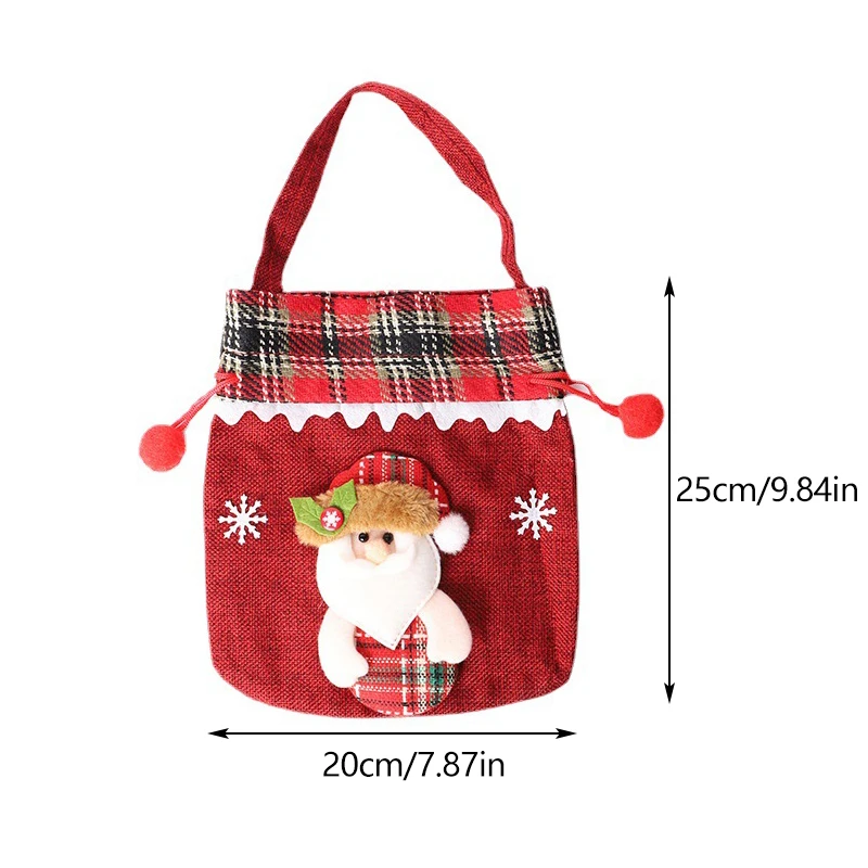 1pc Creative Old Man Snowman Gift Bag Christmas Decorations Bag 25*20cm Candy Bag Festival Gifts Ornament Decor 2024 New Year image 6