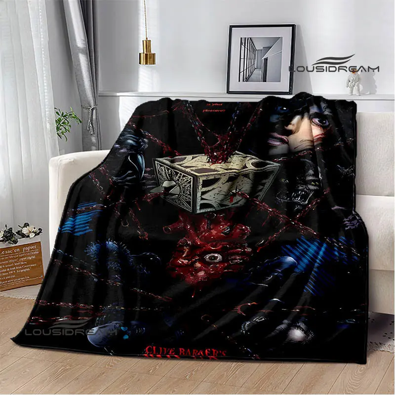 hellraiser horror print blanket picnic blanket thin blanket flannel soft and comfortable home travel bed blanket birthday gift