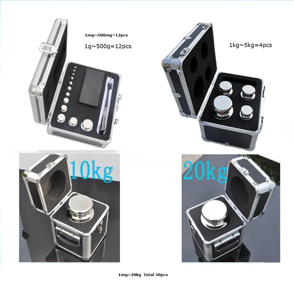 OIML E1 E2 F1 F2 M1 Non-Magnetic Stainless Steel Scale Calibration Weight Set Standard Calibration Weight Mass