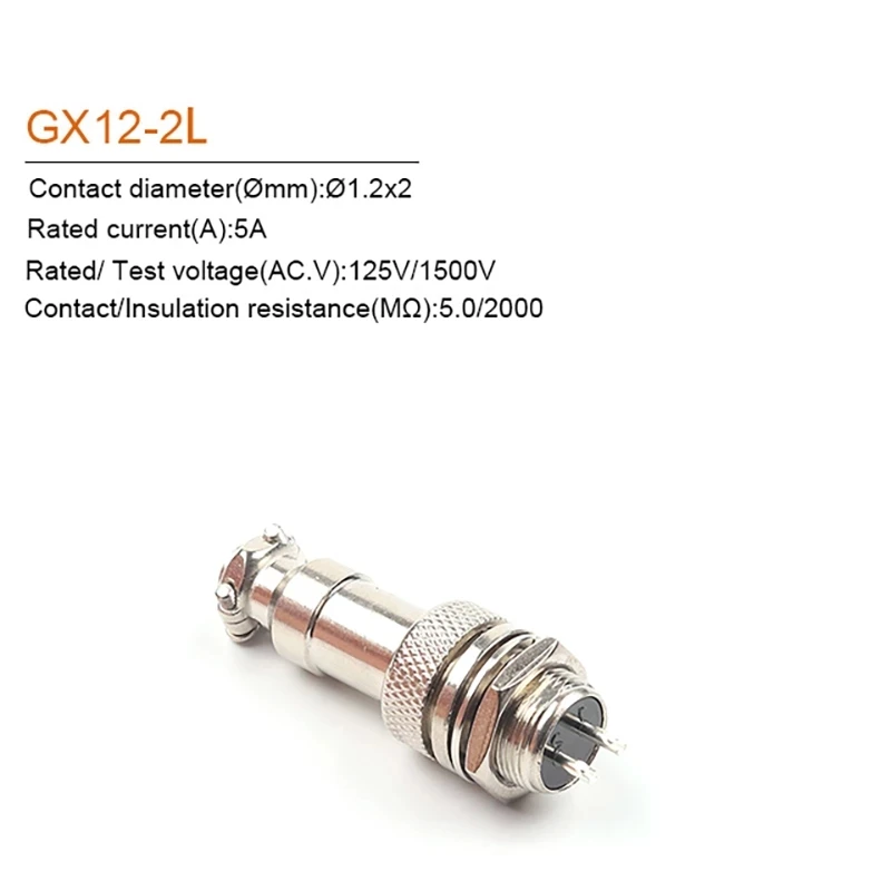 1set GX12 Nut Type 2/3/4/5/6/7 Pin Male + Female 12mm Circular Aviation Connector Screw Plug Panel Mount Socket& Plug