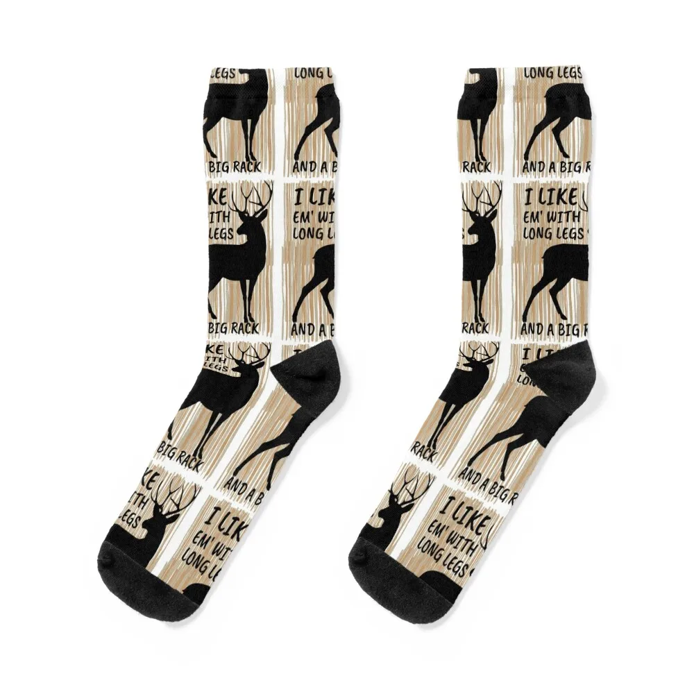 

I LIKE EM' WITH LONG LEGS AND A BIG RACK FUNNY HUNTING SHIRT AND CHRISTMAS GIFT FOR DEER LOVERS Socks