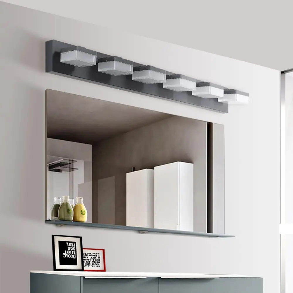 Modern 6-Light Black LED Vanity Mirror Light Fixture for Bathrooms and Makeup Tables DB (Same As W1340110609/L2015)